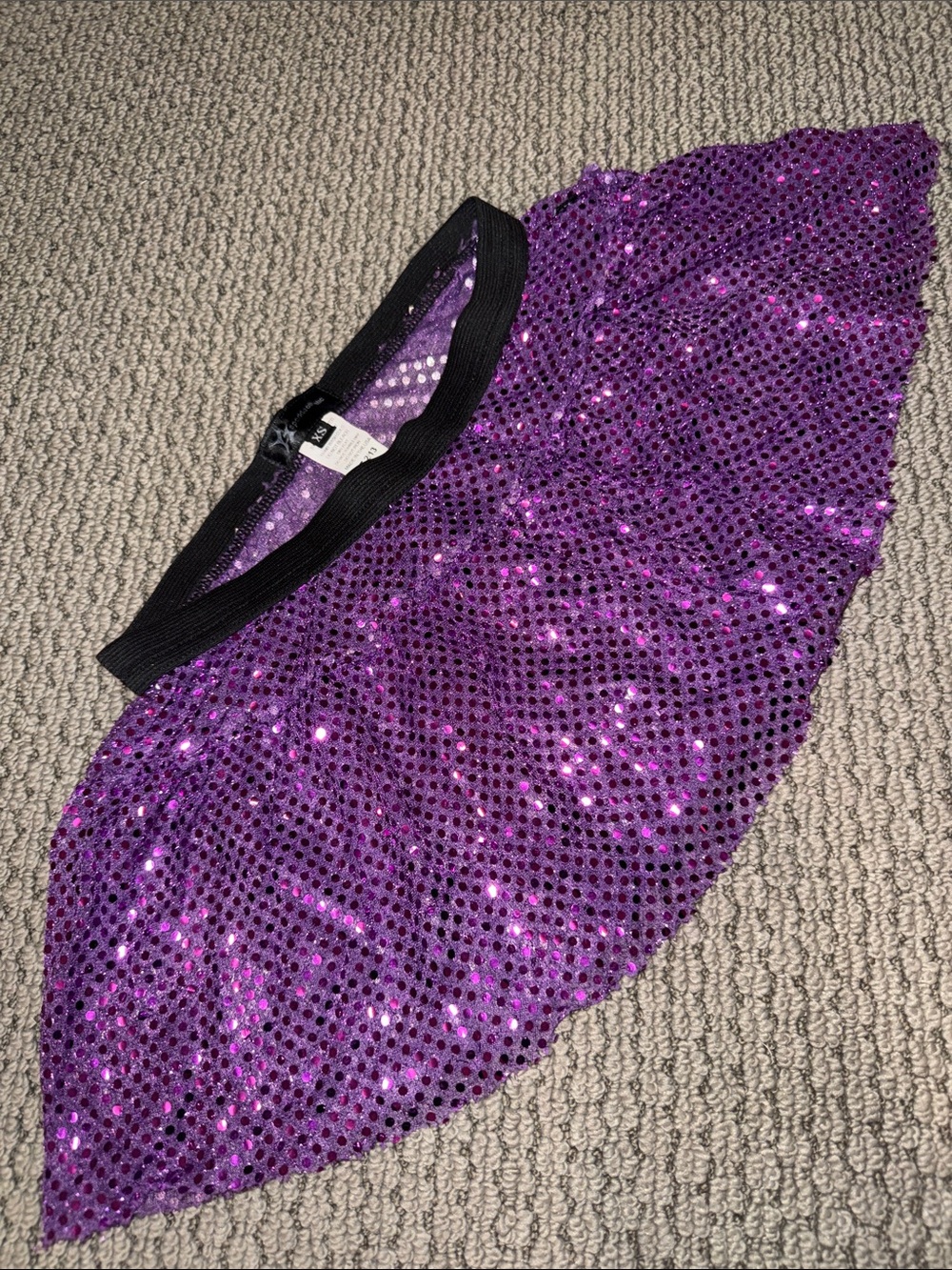 Sparkle Athletic Purple Sequin Mini Skirt XS